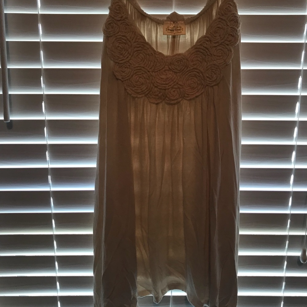 White flowy top